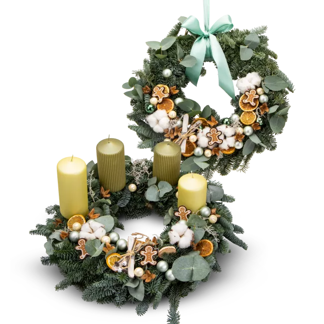 Christmas set of wreaths